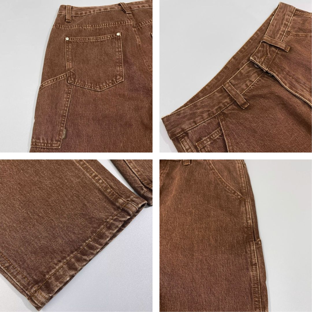 【OUTLET/即納】マルチポケットブラウンジーンズ U1514