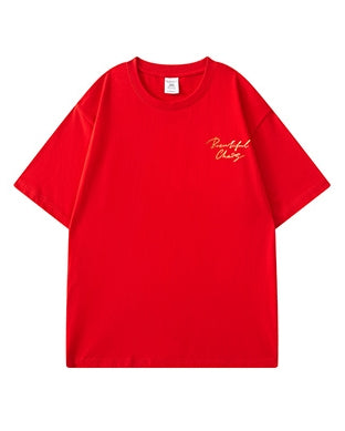 ゴールドラインアートグラフィック半袖Tシャツ U2486