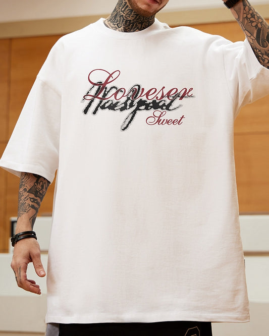 スクリプトロゴフロントプリント半袖Tシャツ U2116