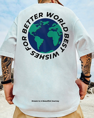 グローブプリント半袖Tシャツ U2244