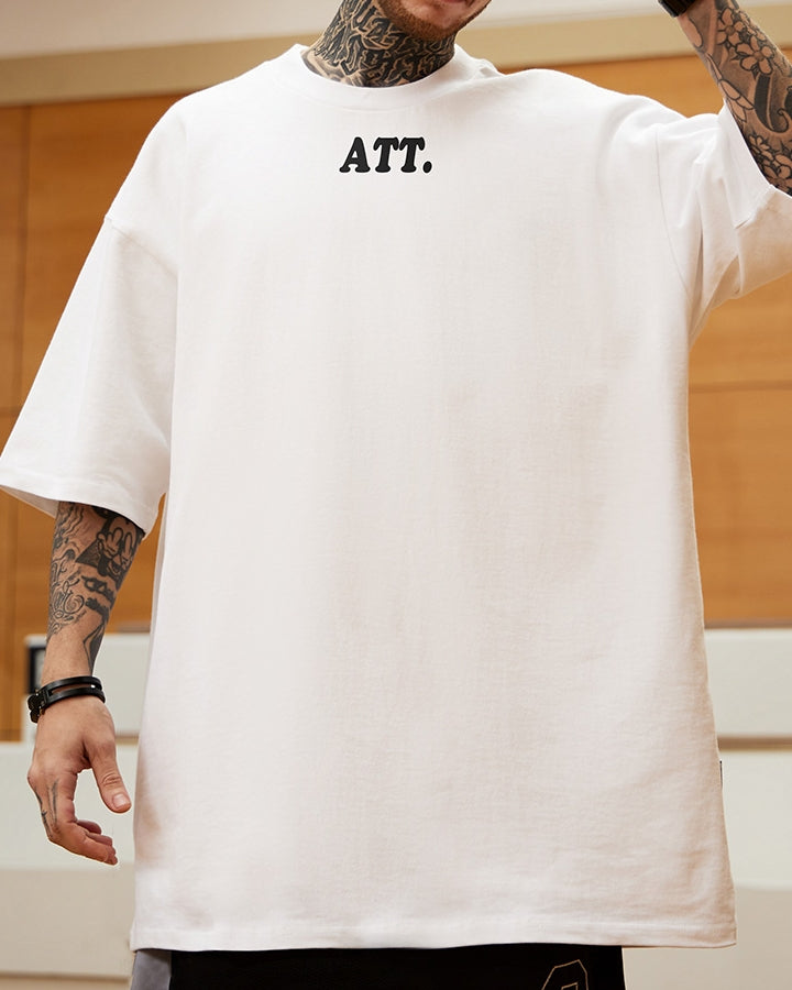 フロントポイントタイポグラフィ半袖Tシャツ U2153