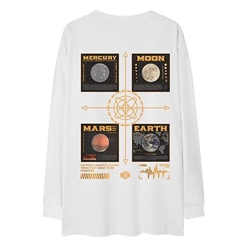 ムーンバックプリント長袖Tシャツ U2270