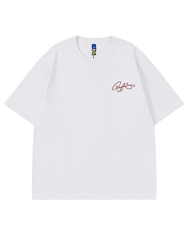 スクリプトロゴバックプリント半袖Tシャツ U2141