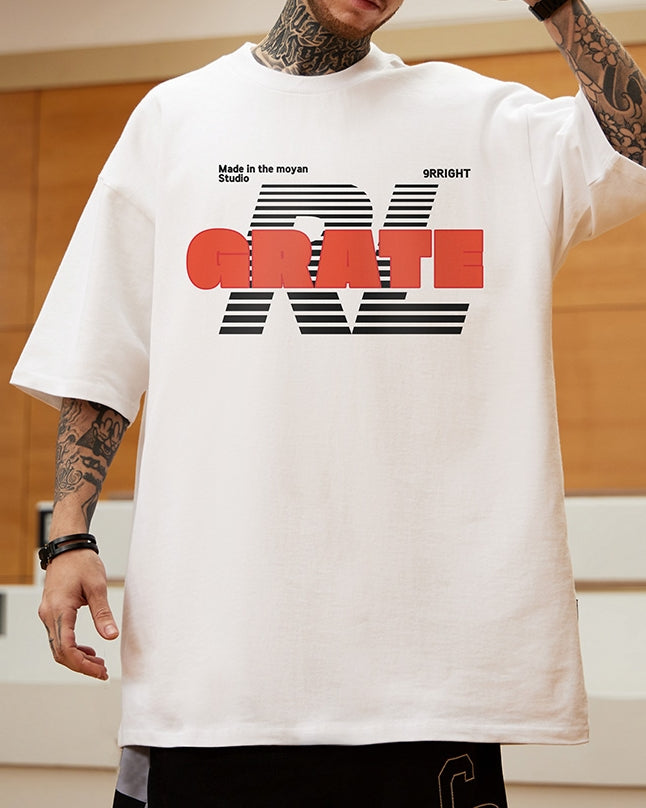 タイポグラフィブロックロゴ半袖Tシャツ U2170