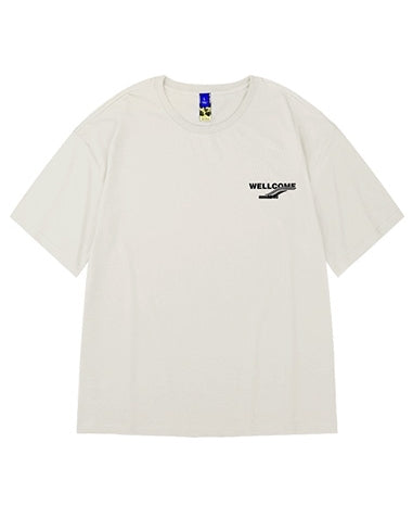 グラフィックウェーブロゴバックプリント半袖Tシャツ U2161