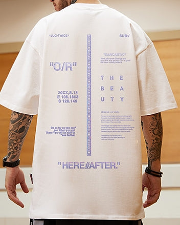 ストリートテイストグラフィック半袖Tシャツ U2297