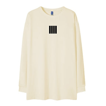 ストライプラウンドネック長袖Tシャツ U2292