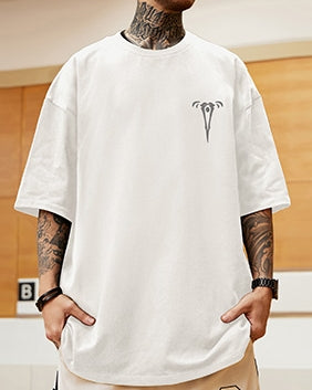 アローシンメトリーグラフィック半袖Tシャツ U2238