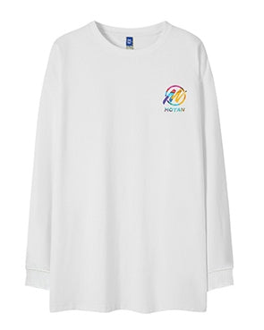 カラフルシンボルヒューマンモチーフ長袖Tシャツ U2366