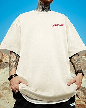 スタイリッシュテキスト半袖Tシャツ U2118