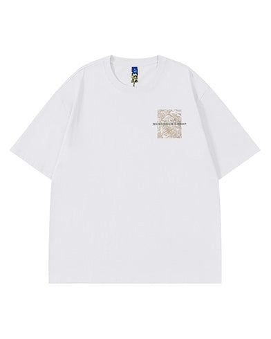 アートテイストグラフィックデザイン半袖Tシャツ U2177