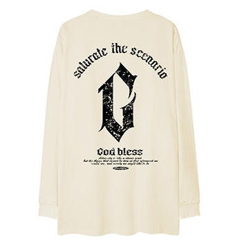 ストリートバックプリント長袖Tシャツ U2281