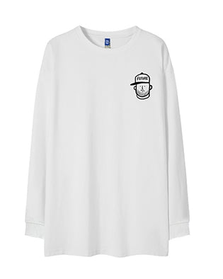 グラフィックキャップアイコン長袖Tシャツ U2370