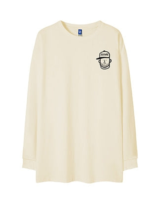 グラフィックキャップアイコン長袖Tシャツ U2370