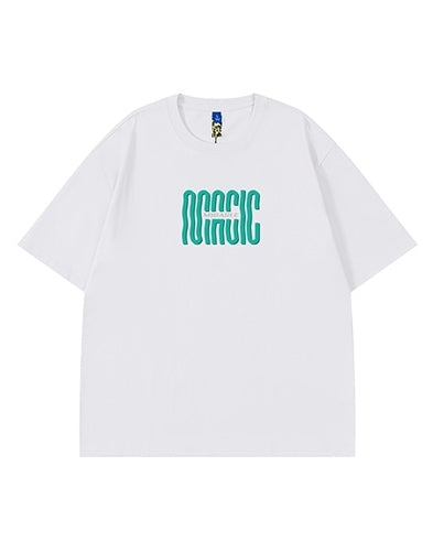 タイポディストーションプリント半袖Tシャツ U2172