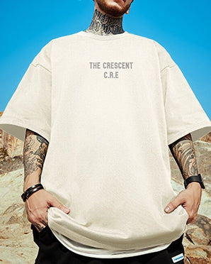 クレセントムーンミニマル半袖Tシャツ U2193