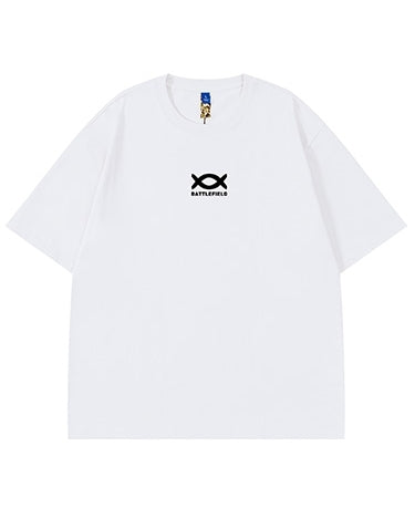 バトルフィールドグラフィック半袖Tシャツ U2169