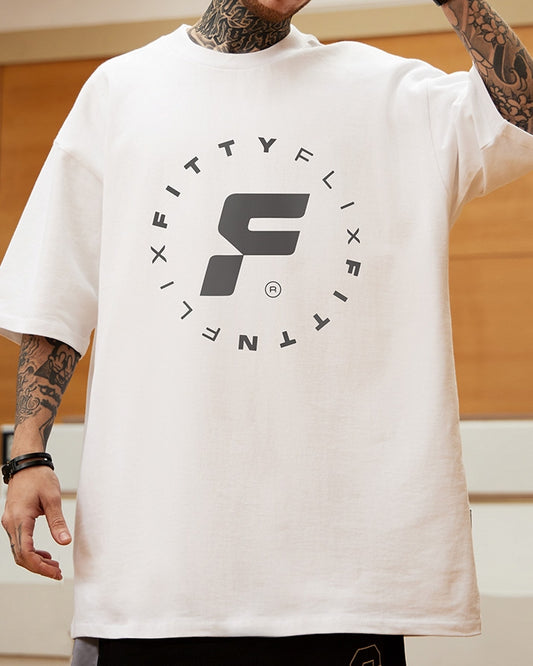 ラウンドロゴビッグプリント半袖Tシャツ U2296