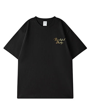 ゴールドラインアートグラフィック半袖Tシャツ U2486