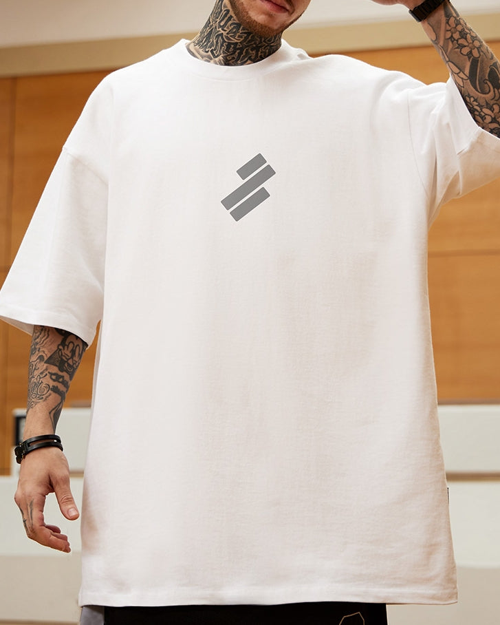 ジオメトリックロゴワンポイント半袖Tシャツ U2140