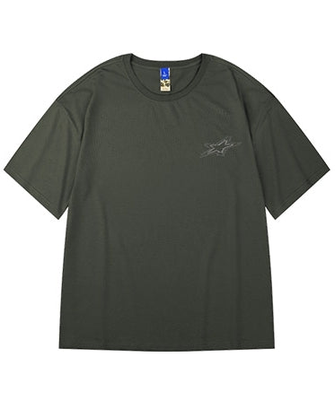 カリグラフィースターグラフィック半袖Tシャツ U2303
