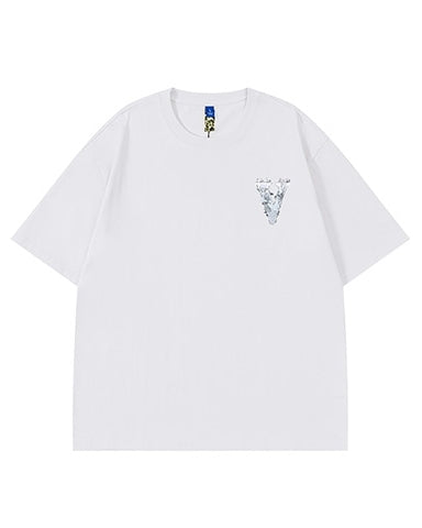 フォグレターグラフィックアート半袖Tシャツ U2191