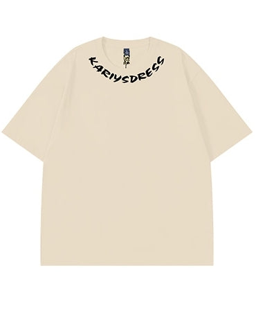 ネックロゴアーチデザイン半袖Tシャツ U2160