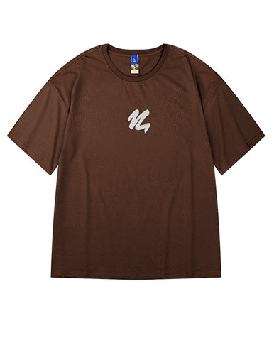 ビッグブラッシュストローク半袖Tシャツ U2199