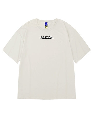フローティングイニシャルプリント半袖Tシャツ U2190