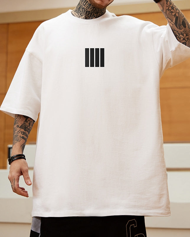 ミニマルラインモチーフ半袖Tシャツ U2119