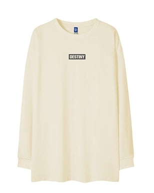 サークルロゴタイポグラフィ長袖Tシャツ U2365