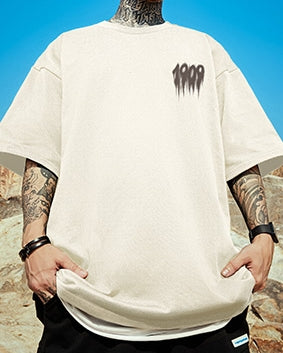 ドリッピングナンバーグラフィック半袖Tシャツ U2304