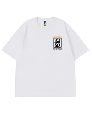モチベーションテキストレイアウト半袖Tシャツ U2178