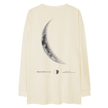 長袖クレセントムーンバックTシャツ U2265