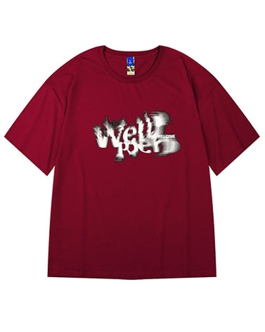 ブラータイポグラフィフロント半袖Tシャツ U2210