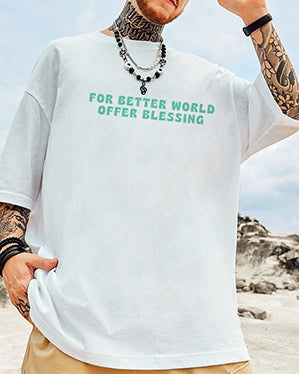 ビジュアルワードコンセプト半袖Tシャツ U2259