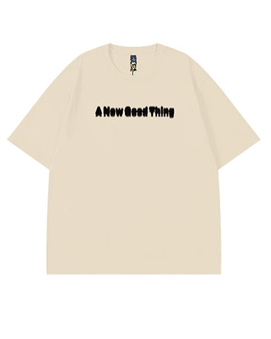 ミニマルエフェクトプリント半袖Tシャツ U2184