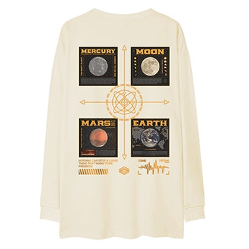 ムーンバックプリント長袖Tシャツ U2270