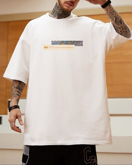 ラインアートデザイン半袖Tシャツ  U2201