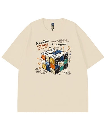 キューブプリント半袖Tシャツ U2114