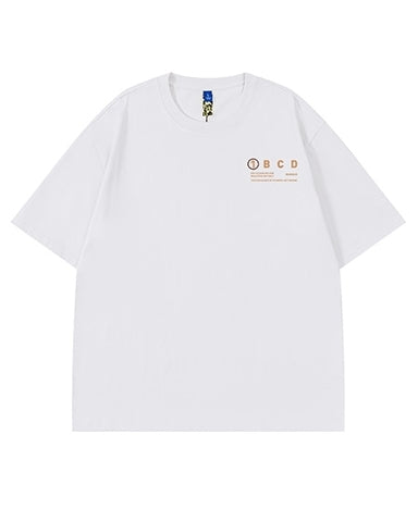 ナンバーアンドレターズデザイン半袖Tシャツ U2133