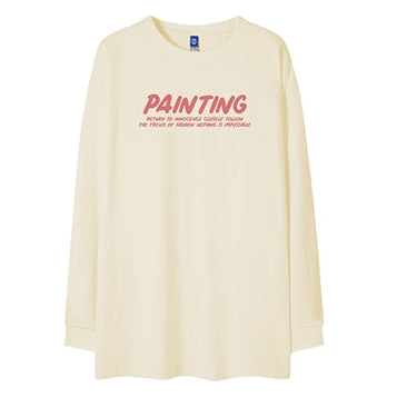 ペインティング長袖Tシャツ U2271
