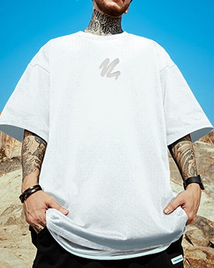 ビッグブラッシュストローク半袖Tシャツ U2199
