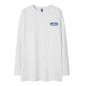 ラウンドネックプリント長袖Tシャツ U2282