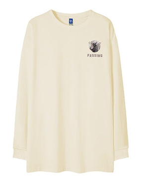 ムーンスペースグラフィック長袖Tシャツ U2371