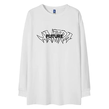 ラウンドネックストリート長袖Tシャツ U2276