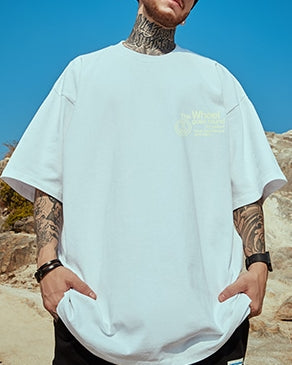ペイズリーピースシンボル半袖Tシャツ U2263