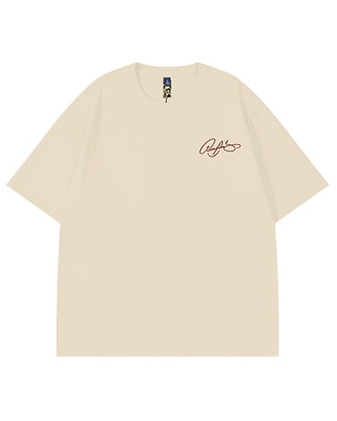 スクリプトロゴバックプリント半袖Tシャツ U2141