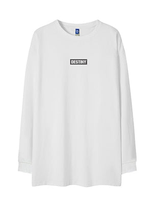 サークルロゴタイポグラフィ長袖Tシャツ U2365