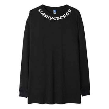 ネックラインデザイン長袖Tシャツ U2289